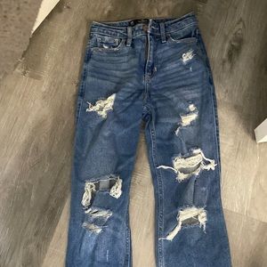 Hollister blue ripped jeans